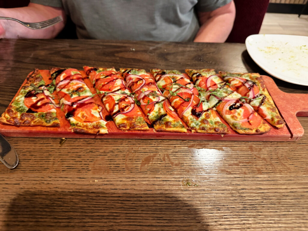 caprese flatbread.